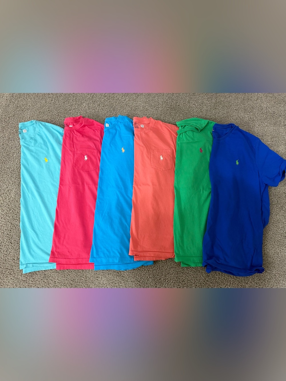 Polo Ralph Lauren Classic Crewneck Tee - Assorted Bright Colors (6)